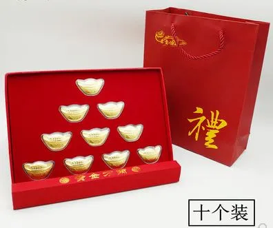 万两 Gold Ingot Ornament Set Event Opening Good Opening Home Decoration Gold Foil Gift