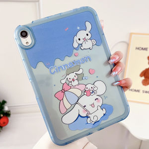 Softcase iPad 5 6 Air 2 9.7 Inch Bonus Stylus Pen Casing Anak Motif Kesing Karakter Cute Cinnamoroll Winnie Lucu for Kids Casing Anti Air Karakter Cowok Cewek Transparan Skin Tablet Cover Pelindung Bening Silikon Warna Biru Kuning Yellow Blue Silicone