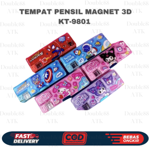 Tempat Pensil Magnet 3D KT 9801 Superhero Sanrio Kuromi