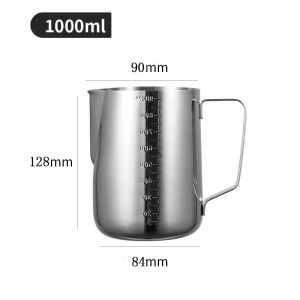 350ml/ 600ml/1000ml/Stainless Steel Milk Frothing Pitcher Espresso Steaming Pitcher with Decorating Pen
