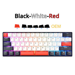 SKYLOONG GK61แป้นพิมพ์ QMK/ผ่านทางแป้นพิมพ์แบบพกพาขนาดเล็กเลย์เอาท์60% คีย์บอร์ดสำหรับเล่นเกมแบบมีสายร้อน PBT ช็อตคู่สำหรับพีซี