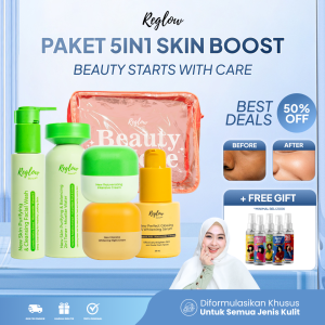Reglow Skincare Paket Lengkap Night Cream & Serum Whitening
