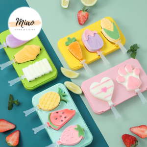 Multicolor Silicone Ice Cream Mold Homemade Ice Fruit Stick Maker