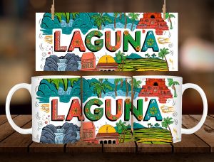 * 1 PC MUG WITH BOX * LAGUNA DESIGN Mug Souvenir 11oz with box