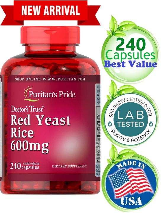 Red Yeast Rice 240 Caps 600mg Doctor's Trust Superfood for Energy