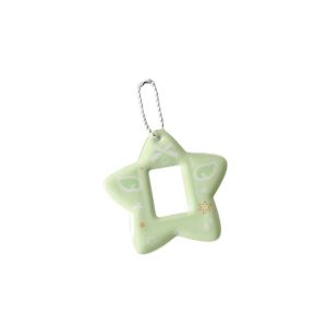 SALTBLOOM With Keychain Mini Photocard Holder Star Pendant PVC Card Cover Idol Card Display Protector 1in Photo Display Korean Ins Style ID Photo Photocard Frame Card Decor