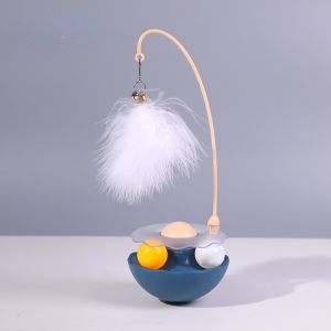 Cat Self Hi Toy Cat Teaser Stick Cat Playing Stick Feather Bell Cat Mint Ball Pet Interactive Toy