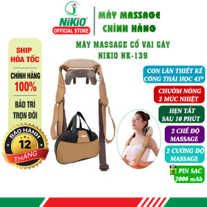 Máy Massage Cổ Vai Gáy Nikio NK-138 - Động Cơ 6D Xoa Bóp Matxa Chuyên Sâu Hỗ Trợ Điều Trị Bệnh Đau Mỏi Cổ Nhanh Dòng Pin Sạc Cao Cấp