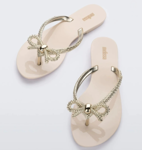 2022 Melissa¯shoes for women Flip-flops Bow Trim ladies Beach Slippers