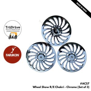 Bajaj RE Chrome Accessory Wheel Cover (Set of 3pcs.)