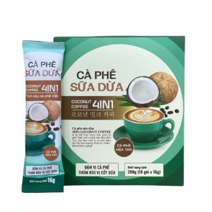 Everest coconut instant 4 in 1 coffee rich aroma and creaminess of coconut milk box 10 sachets