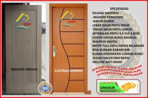 PINTU DEPAN MAUPUN KAMAR MOTIF S UKURAN 80X200CM SN13\22
