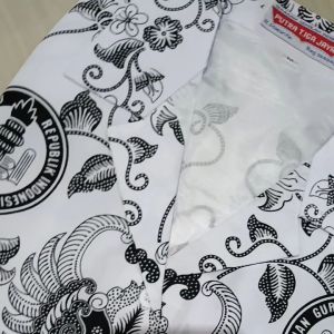 Baju PGRI Wanita FURING Hitam Putih Batik Guru