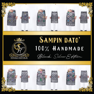 SAMPIN DATO 100% Tenun Tangan [BLACK SILVER EDITION] + free gift