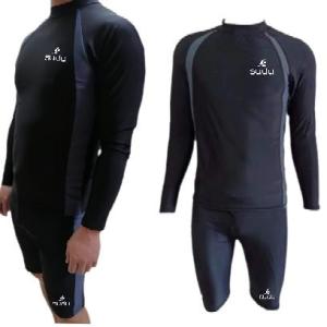 Long Sleeves Rush Guard Terno Top With Shorts For Men