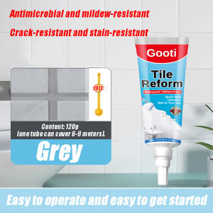 Gooti Tile Grout Waterproof Anti-Mold Formula for Bathroom Kitchen Floor and Wall Tiles Stain-Resistant Roof Sealant Tile Grout Epoxy Sealant Waterproof Tile Reform Tools