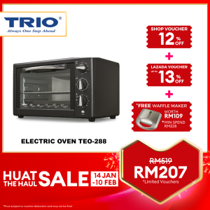 Trio 28L High-Quality Electric Oven with Convection Non-Stick Interior and Easy Clean Features