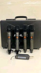 Mic Wireless Ashley Wm Four Original Microphone Uhf 4Mic 1Receiver Ashley Wmfour ( BISA COD )