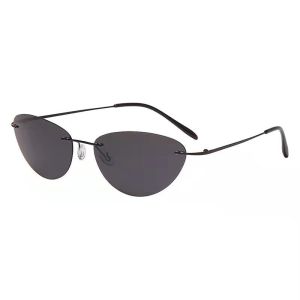 【GIAUSA】 Rimless Polarized Sun Glasses Shade for Men The Matrix Neo Style Anti UV Anti Rad Sun Protection Metal Summer Fishing Fashion Retro Sun Glasses Eyewear Men S15