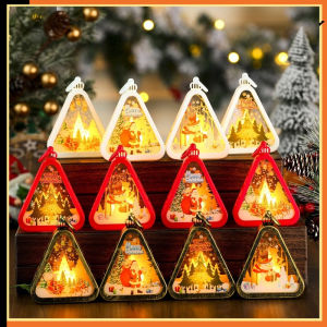 Christmas Flame Light Vintage Night Lights Night Santa Light Home Xmas Ornament Christmas Gift