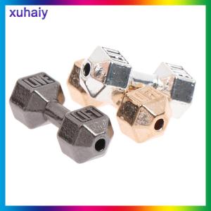 xuhaiy 2Pcs 1/12 Dollhouse Miniature Barbell Dumbbells Fitness Weights Gym Model Toys