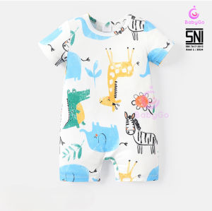 Baju Romper Bayi Motif Full Print/ Baju Bayi
