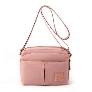 GStar Multi-layer Nylon Cloth Sling Bags for Women Large Capacity Crossbody Bag Solid Color Ultralight Mobile Phone Bag Travel Pouch Bag