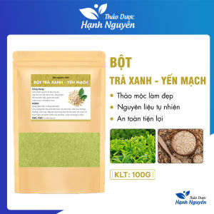 Bột trà xanh yến mạch 100g nguyên chất ngừa mụn mờ thâm nám dưỡng da trắng sáng chống lão hóa