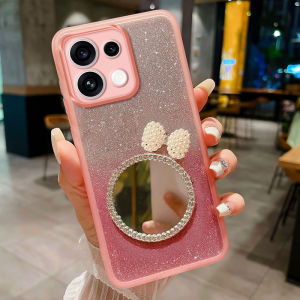 Phone Casing for OPPO Reno16 F Reno16 Pro 5G for Girl Makeup Mirror Design Comes with Lens Protection Film Soft Silicone Case for OPPO Reno 16f 16pro 16 5G Phone Cover