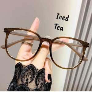 Kacamata Fashion Oval Bluecromic Wanita Pria  Photocromic Anti Radiasi Blueray Frame 2 In 1 A001