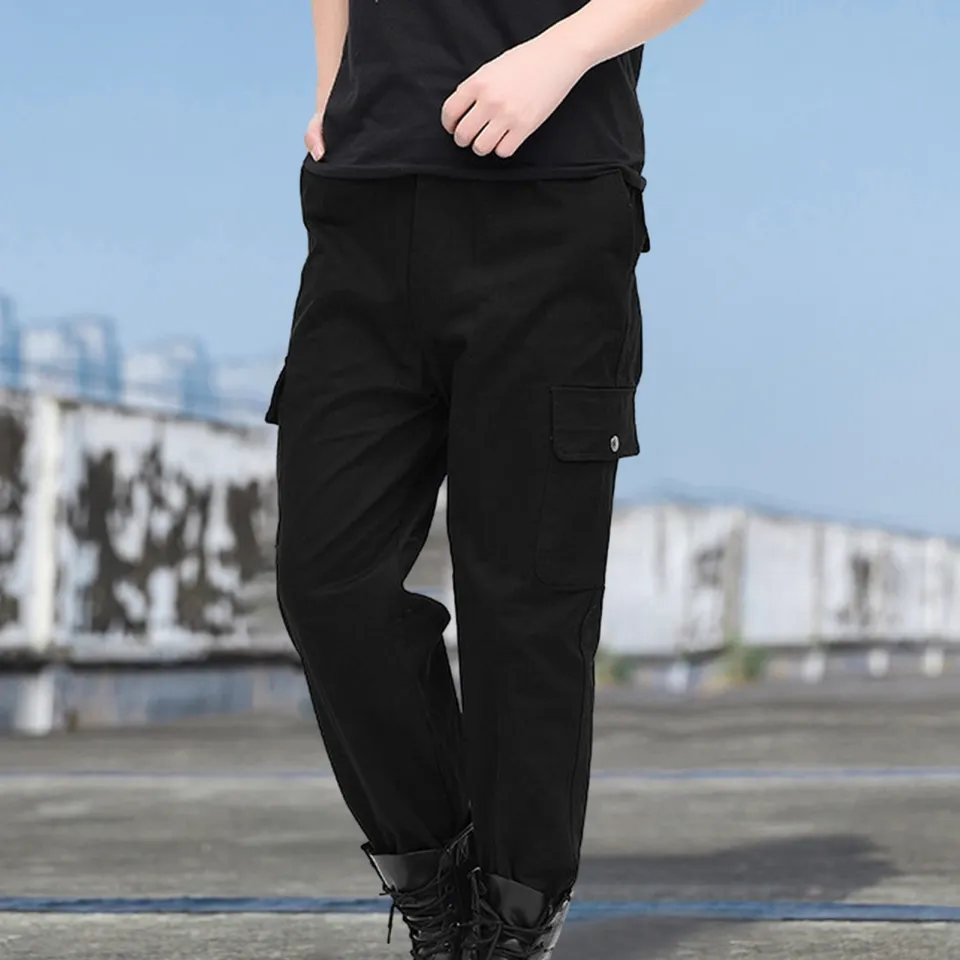 Men Black Pants, Casual Solid Color, Comfortable Quality