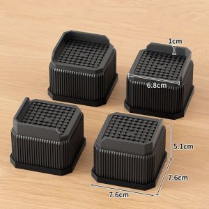 NAELIN Non-slip Furniture Foot Pad Heavy-Duty Square Bed Lifts Risers High Quality Adjustable Bed Lifter Desk Sofa Chair Legs