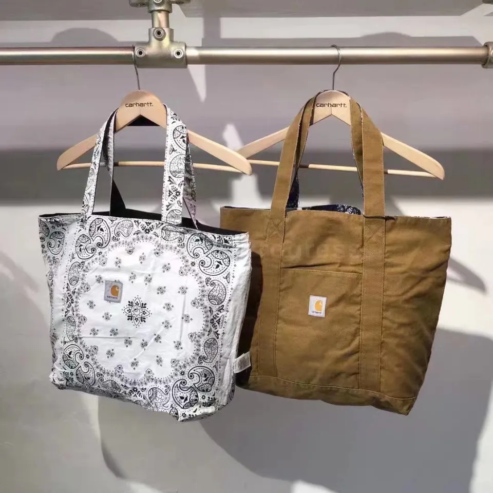 トートバッグ carhartt BANDANA TOTE BAG REVERSIBLE Carhartt Bandana tote bag reversible Carhart double-sided cashew