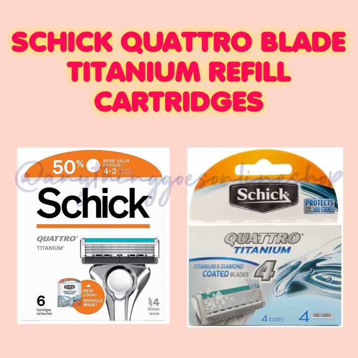 Schick Quattro Titanium Razor Blade Refills for Men Lazada PH
