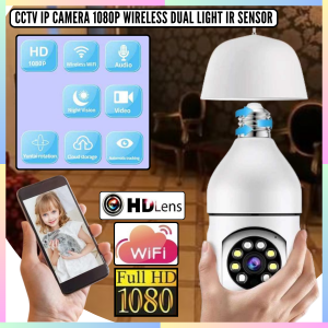 FAST DELIVERY Yunyi Kamera CCTV Bohlam Lampu Sambung Hp Jarak Jauh 1080P Dual Light Infrared Sensor