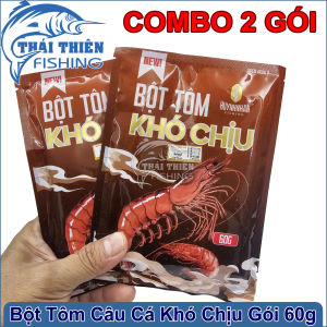 Bột Tôm Câu Cá Khó Chịu – Phụ Gia Dẫn Dụ Rô Phi Chép Trôi – Gói 60g (2 Gói)