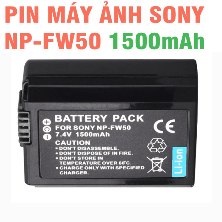 Pin máy ảnh sony NP FW50 dung lượng cao 1500mah phù hợp các máy 