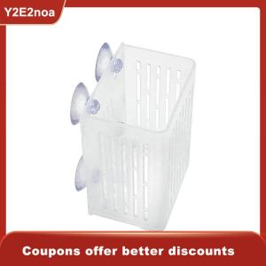 【Y2E2noa】 Hanging Suction Cup Hook Aquarium Plant Holder Plastic Aquarium Planter Cups Planter Baskets Aquatic Pot Box Aquascape Decoration