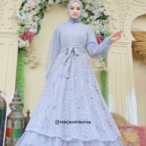 gmta Saida Maxi Dress Wanita Gaun Pesta Brukat Baju Lebaran