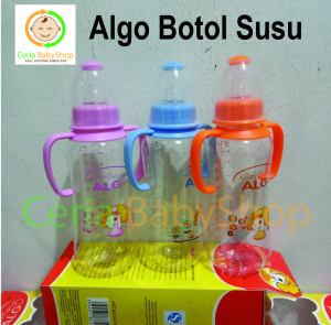 BOTOL SUSU BAYI BABY FEEDING BOTTLE ALGO DENGAN PEGANGAN BAHAN TEBAL BPA FREE
