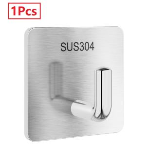 Multipurpose Adhesive Hooks Stainless Steel Hook Wall Adhesive Hooks for Kitchen Bathroom Hooks