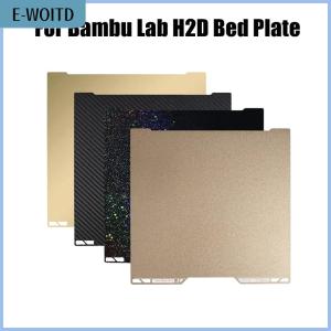 【E-WOITD】 For Bambu Lab H2d Bed Plate 380x380mm PEO PET PEI Sheet Textured Double Sided For Bambu Lab H2D 3D Printer Heatbed Build Plate