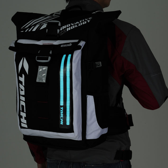 TAICHI Waterproof LED Light Motorcycle Bag Motorcycle Daily Backpack Travel  Bag motocross road riding motorbike backpacks