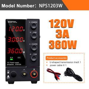 Wanptek NPS3010 แหล่งจ่ายไฟ DC แบบปรับได้ในห้องปฏิบัติการ 0-30V 60V 120V 0-3A 6A แหล่งจ่ายไฟแบบตั้งโต๊ะ 10A แหล่งจ่ายไฟสลับโหมดพร้อมปุ่มเข้ารหัสแบบปรับได้