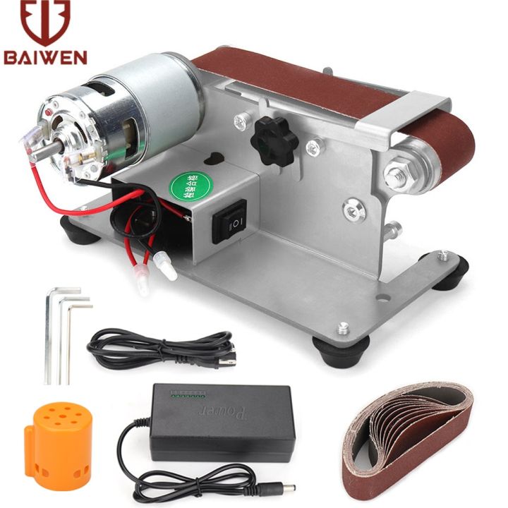 BAI WNE 110v-220V Mini Electric Belt Sander DIY Polishing Sanding ...