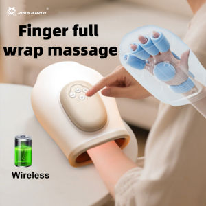 Jinkairui Hand Massager Split Finger Massager with Air Compression and Heat Acupoint Massage Palm Massager Wireless