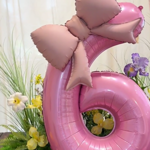 Pink Number Balloon 40Inch Oversize Plastic Party Balloon For Kids Birthday Wedding Backdrops Decoration Anniversary