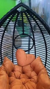 Xích đu giả mây lõi thép HealHomes trang trí ban công sân vườn ghế thư giãn bảo hành 2 năm