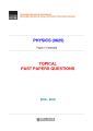 Cambridge IGCSE Physics (0625) Topical Past Papers [Paper 4] Student's Book-[Year 2016 - 2020 (March Session)+Printed Topical Mark Scheme]. 