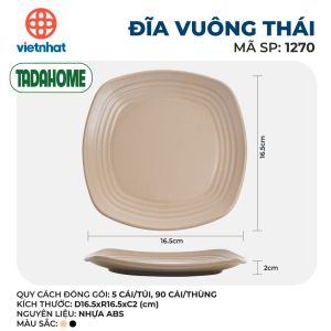 Đĩa Nhựa Tròn Vuông Thái Chịu Nhiệt TốtPhong Cách Sang Trọng VIỆT NHẬT 1270/710/72/73 - TADAHOME